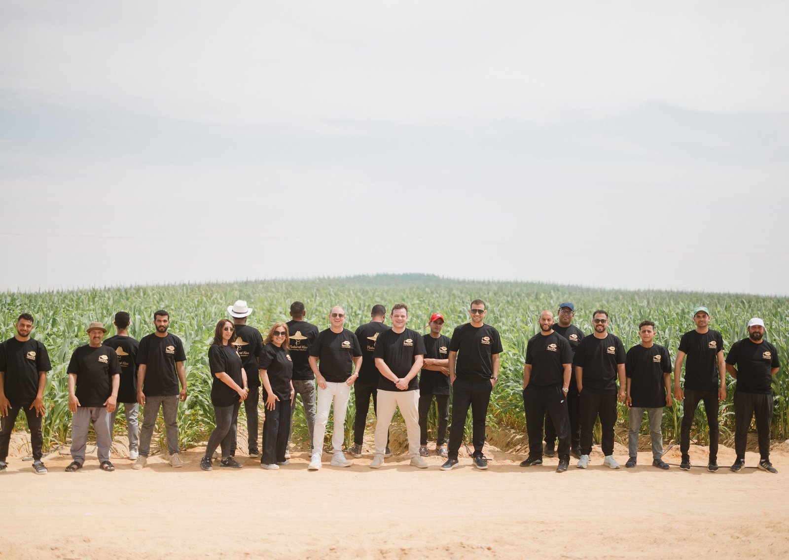Natural Kiss — full team in the fields of El-Farahna
