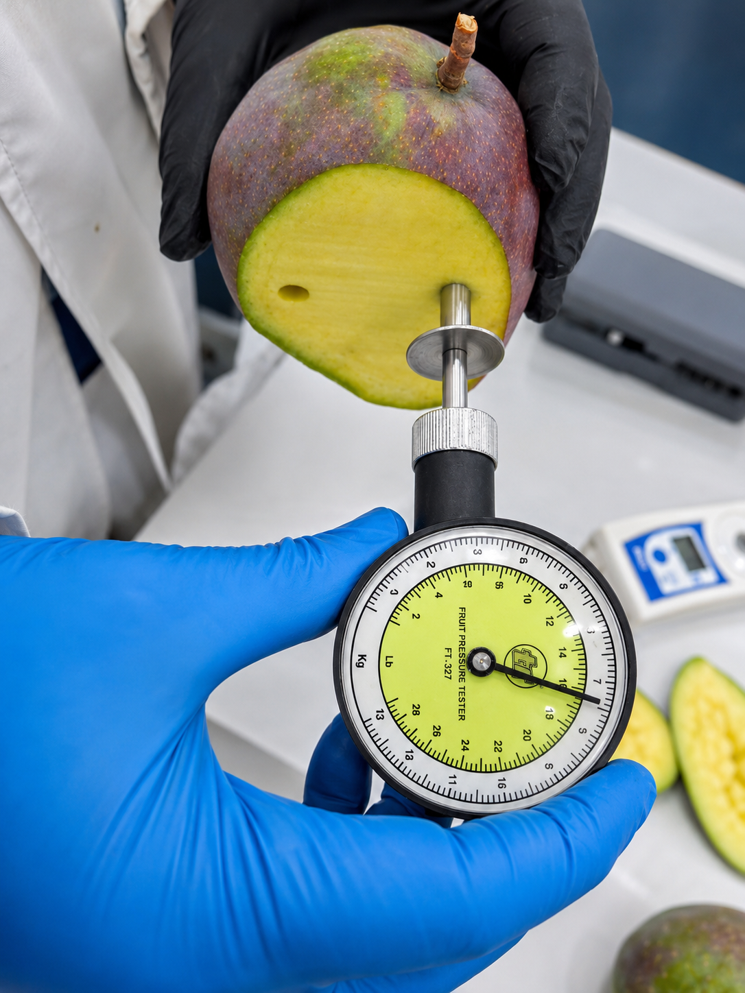 Mango firmness quality control test