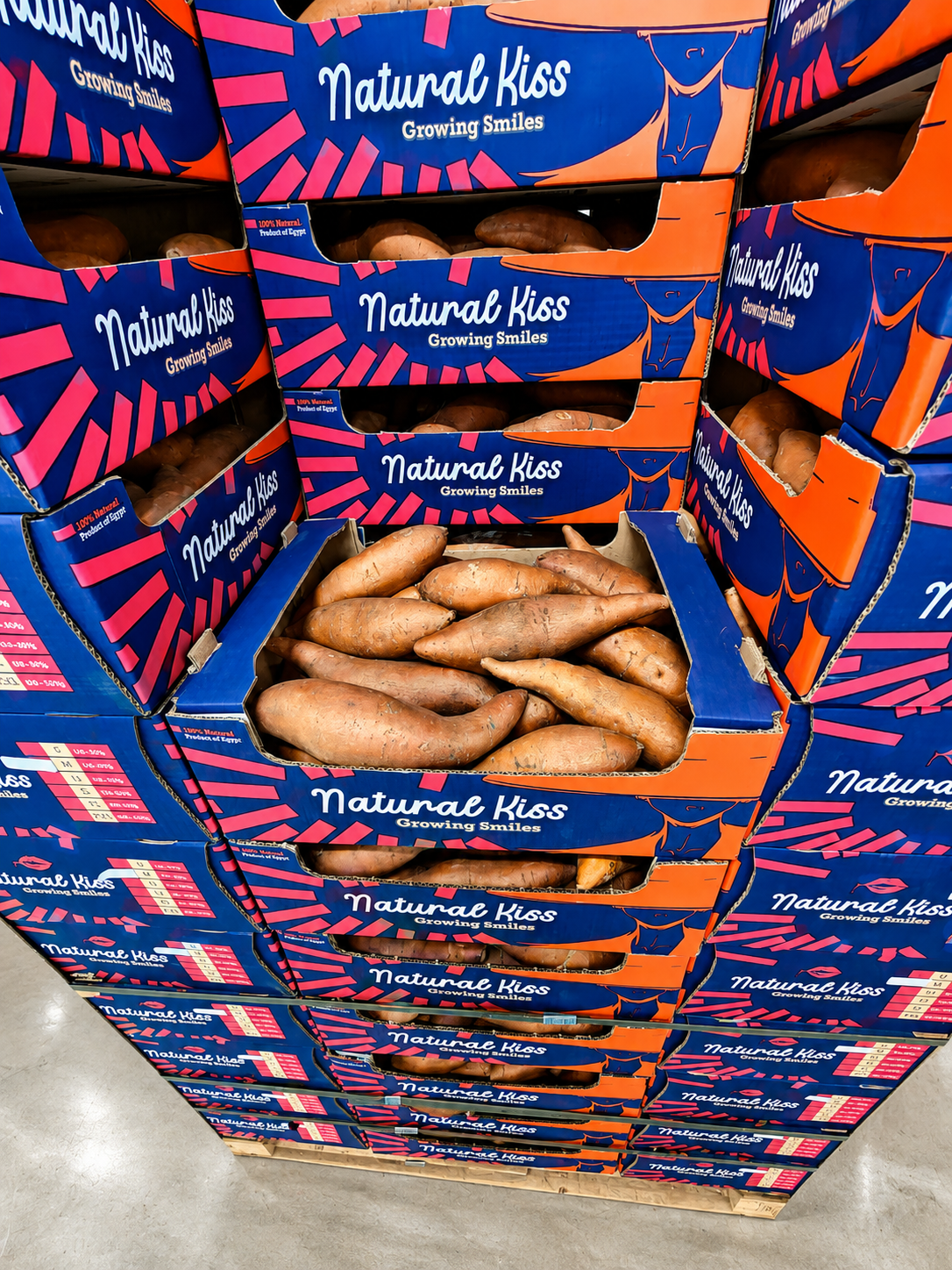 Natural Kiss branded sweet potato box